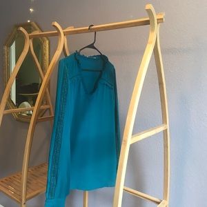 Loft Blue Long Sleeve Blouse